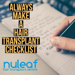 Preparation Before a hair transplant: Make a checklist!